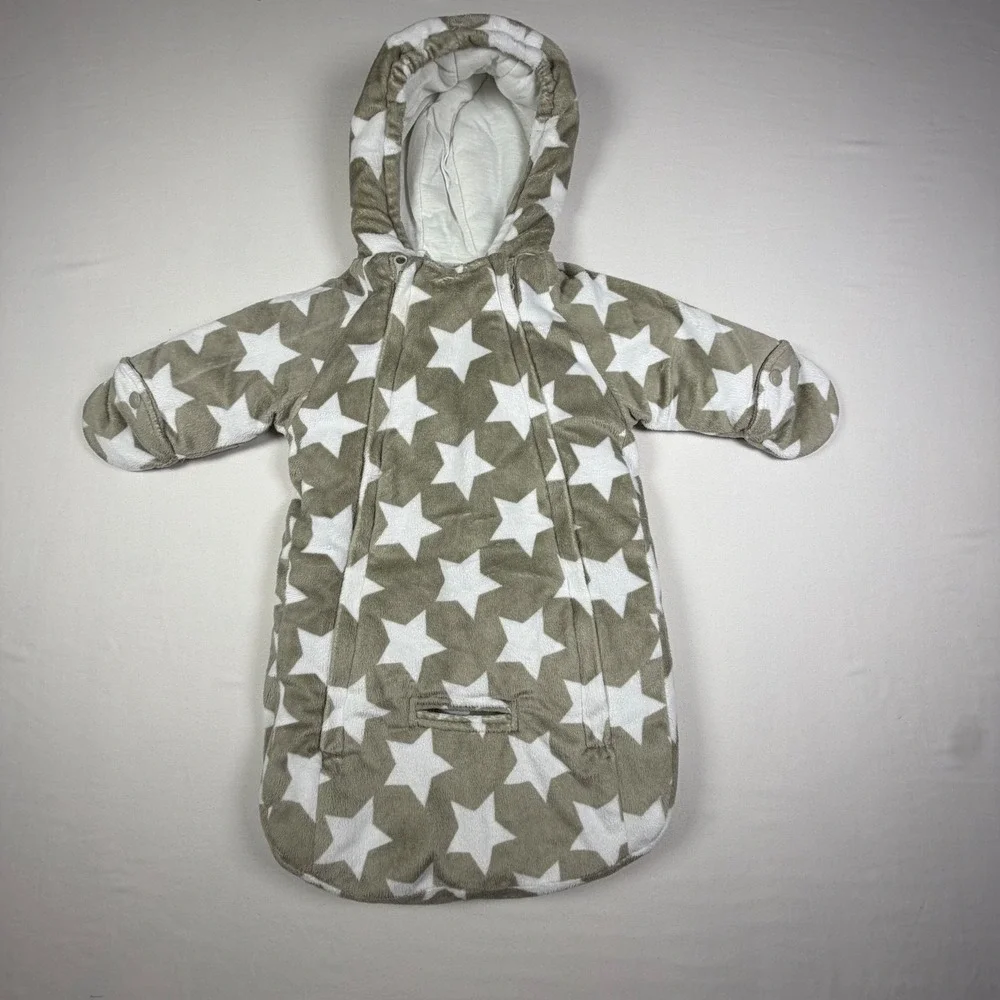 Carter's Bunting Star Print Fleece Cozycore Winter Wear Cozy Pram Suit Kids 0-6M